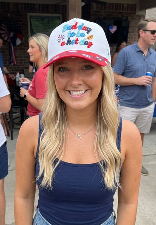 Bad Day to be a Hot Dog Embroidered Hat (PREORDER)- Accessories,accessory,cap,HAT,hats,Seasonal,trucker hat,trucker hats-Ace of Grace Women's Boutique