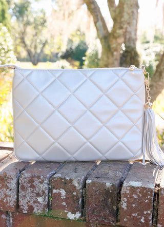 Caroline Hill - Madelyn Clutch/Crossbody - Pearl Quilted LD- -Ace of Grace Women's Boutique
