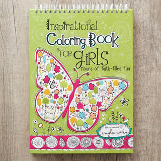 Coloring Book Wirebound Inspirational for Girls- activity,Bible,Christian,coloring,Devotion,devotional,GIFT,gift idea,GIFT IDEAS,GIFT SET,gifts,INSPIRATIONAL,KIDS,pray,PRAYER,prayer journal,Praying-Ace of Grace Women's Boutique