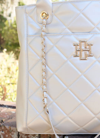 Caroline Hill - Kinzley Tote - Pearl Quilted LD- -Ace of Grace Women's Boutique