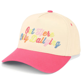 Out Here Dilly Dallying Two Tone Trucker Hat- Accessories,accessory,Hats-Ace of Grace Women's Boutique
