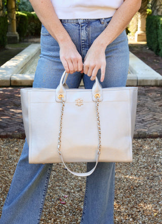 Caroline Hill - Melissa Tote Bag - Pearl- bags,caroline hill,CAROLINE HILL PURSE,PURSE,PURSES-Ace of Grace Women's Boutique