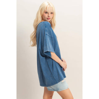 Oversized Mineral Wash T-Shirt- oversized,OVERSIZED TEE,OVERSIZED TOP,pink top,soft top,TOP,Tops,WORK TOP-Ace of Grace Women's Boutique