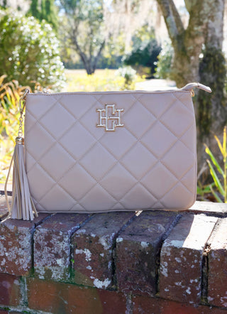 Caroline Hill - Madelyn Clutch/Crossbody Tan Quilted LD- bags,caroline hill,CAROLINE HILL PURSE,PURSE-Ace of Grace Women's Boutique