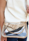 Cassidy Clear Crossbody | 3 colors- beige purse, clear, clear bag, clear pouch, clear purse, cream purse, CROSSBODY PURSE, large purse, PURSE-Metallic Champagne-Ace of Grace Women's Boutique