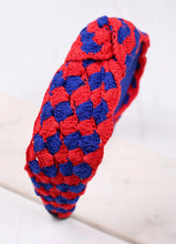 Danton Crochet Headband BLUE RED