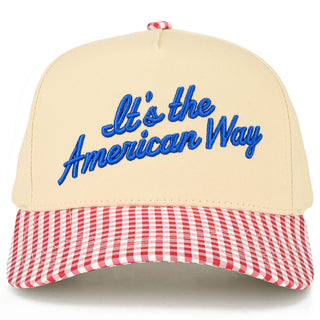 It's the American Way Two Tone Trucker Hat- Accessories,accessory,hats,trucker hats-Red-Ace of Grace Women's Boutique