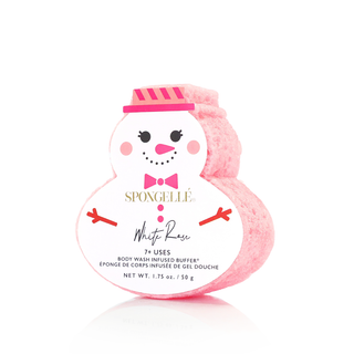 Spongelle White Rose Snowman Holiday Buffer- bath, BATH SET, gifts, Seasonal, Snowman, Soap, SPONGE, spongelle, SPONGELLE BODY BUFFER-Ace of Grace Women's Boutique