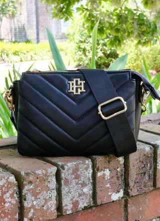 Jace Crossbody Quilted - Black- Accessories, accessory, beige purse, black purse, caroline hill, CAROLINE HILL PURSE-Default-Ace of Grace Women's Boutique