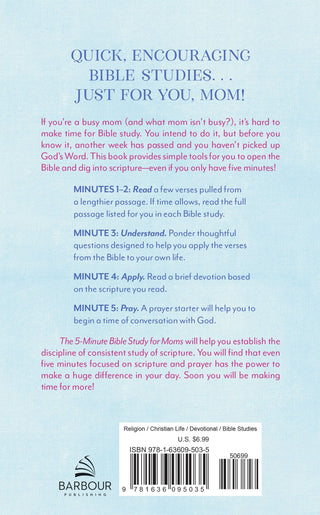 The 5-Minute Bible Study for Moms- book,Books,Devotion,devotional,gifts-Ace of Grace Women's Boutique