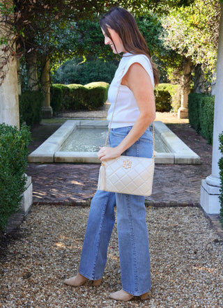 Caroline Hill - Madelyn Clutch/Crossbody - Pearl Quilted LD- -Ace of Grace Women's Boutique