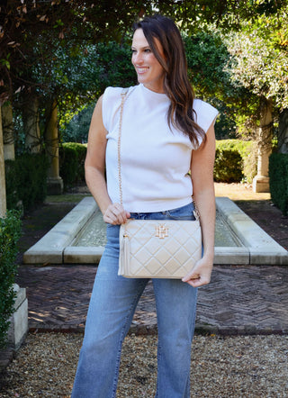 Caroline Hill - Madelyn Clutch/Crossbody - Pearl Quilted LD- -Ace of Grace Women's Boutique