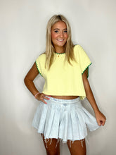 Pleated Denim Mini Skirt