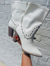 Classic White Stud Cowgirl Boot