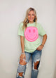Classic Pink Distressed Happy Tee- GRAPHIC TEE, graphic tees, plus size graphic tee, PLUS SIZE TEE, SOFT TEE, TEE-Ace of Grace Women's Boutique