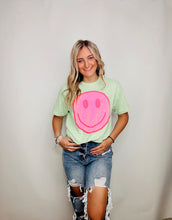 Classic Pink Distressed Happy Tee
