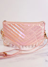 Sherman Pink Opal Quilted Crossbody- -Ace of Grace Women's Boutique