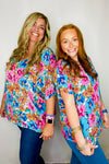 Classic V Neck Floral Print Top - ONE 3X LEFT- floral, floral pattern, floral print, FLORAL TOP, PLUS, plus size, plus sizes, summer, summer shirt-Ace of Grace Women's Boutique