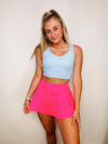 GOLD HINGE Pleated Skirt - Neon Pink- -Ace of Grace Women's Boutique
