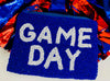 Game Day Beaded Coin Purse- BEADED COIN, BEADED COIN PURSE, COIN POUCH, coin purse, game day, game days-Blue & White-Ace of Grace Women's Boutique