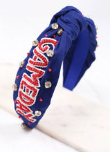 Navy/Red Game Day Embellished Headband