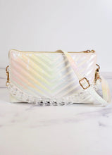 Sherman White Opal Quilted Crossbody