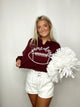 Game Day Lettering Cropped Sweatshirt- cropped sweatshirt, game day, Game day shirt, game days, MAROON, maroon top, sweatshirt-Ace of Grace Women's Boutique