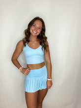 GOLD HINGE - Crop Bra Top - Aqua Sky