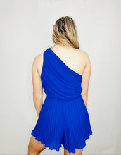 One Shoulder Pleated Romper - 2 COLORS