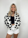 The Blooming Sherpa Jacket- comfy, flowers, jacket, sherpa, sherpa jacket, soft-Ace of Grace Women's Boutique