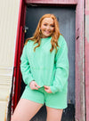 Malibu Green Athletic Pullover- COZY SET, GREEN, LOUNGE SET-Ace of Grace Women's Boutique