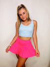 GOLD HINGE Pleated Skirt - Neon Pink- -Ace of Grace Women's Boutique