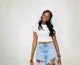 White Frill Trimmed Crop Top- FRILL TRIM, FRILL TRIMMED, RIBBED TOP, WHITE, WHITE CROP TOP, white shirt, white top-Ace of Grace Women's Boutique