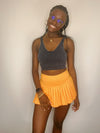 GOLD HINGE Pleated Skirt - Sunrise Orange- gold hinge, hinge, pleated, skirt-Ace of Grace Women's Boutique