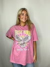 Free Bird Vintage Eagle Pink Graphic Tee- -Ace of Grace Women's Boutique