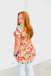 Multi Color Floral Tiered Top- -Ace of Grace Women's Boutique