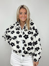 The Blooming Sherpa Jacket- comfy, flowers, jacket, sherpa, sherpa jacket, soft-Ace of Grace Women's Boutique