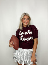 Maroon Touchdown Puff Sleeve Sweater