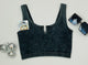 Classic Ribbed Cropped Tank- CROPPED, CROPPED TANK, CROPPED TANK TOP-Ash Black-S/M-Ace of Grace Women's Boutique