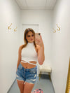 Mock-Neck Tie-Back Cropped Tank- crop, crop top, CROPPED, HIGHNECK, RIBBED CROP TOP, RIBBED TANK TOP, tank top-One Size-Ace of Grace Women's Boutique