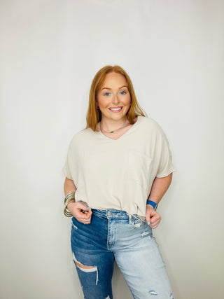 Tan Perfect For Work Top- clothing,Curvy,oversized,OVERSIZED TEE,OVERSIZED TOP,Perfect for work,Sale,Tops,WORK SHIRT,WORK TOP-Ace of Grace Women's Boutique
