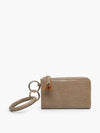 Liv Lizard Wristlet- beige wallet, BROWN WALLET, LEATHER WALLET, tan wallet, wallet-Ace of Grace Women's Boutique