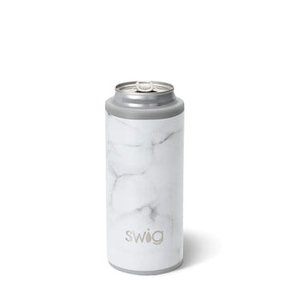Swig Marble Skinny Can Cooler (12oz)- CAN HOLDER, gifts, SWIG, swig can, swig cups, swig life-Ace of Grace Women's Boutique