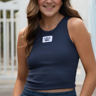 LULU MAC - Navy Tank- blue tank,Curvy,Lulu,Lulu mac,summer tank,tank,tank top,TOP,Tops-Ace of Grace Women's Boutique