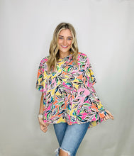 Stay Stylish Multi Colored Oversized Top