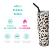Swig Luxy Leopard Mega Mug (40oz)- SWIG, SWIG COOLER, swig cups, swig life, SWIG LIFE COOLER-Ace of Grace Women's Boutique