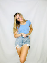 Ribbed Cropped Tee