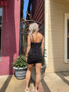 Back to Black Dress- adjustable straps, black, black dress, dress, ruched, ruched dress, spaghetti straps-Ace of Grace Women's Boutique