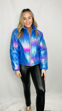 Purple/Blue Iridescent Puffer Jacket