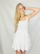 White Tennis Dress - ONE LARGE LEFT- skirt, TENNIS, TENNIS DRESS, tennis skirt, WHTIE TENNIS DRESS-Ace of Grace Women's Boutique